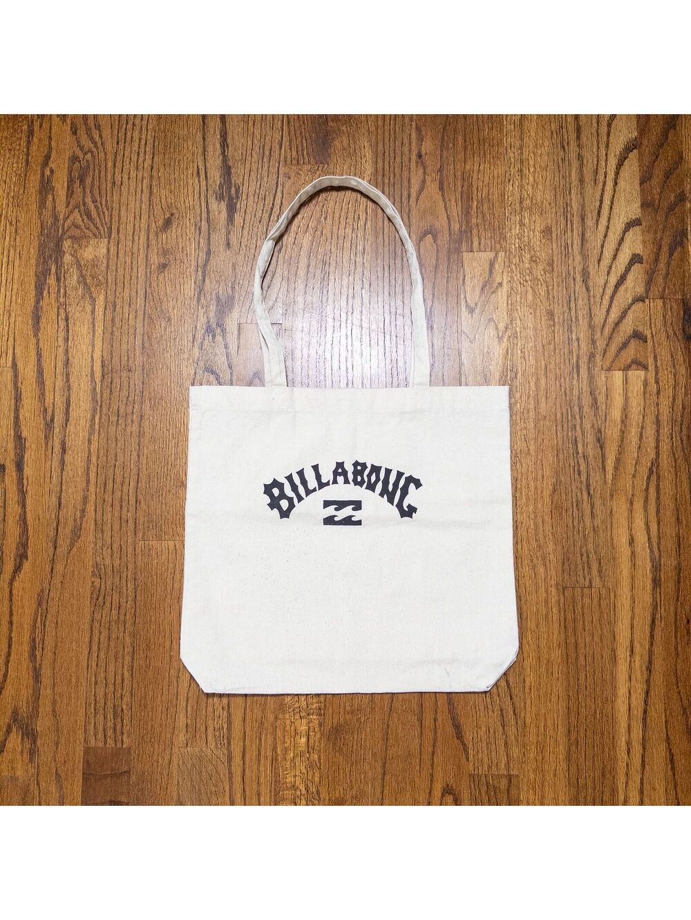 Billabong Logo Canvas Tote Bag Natural Cream